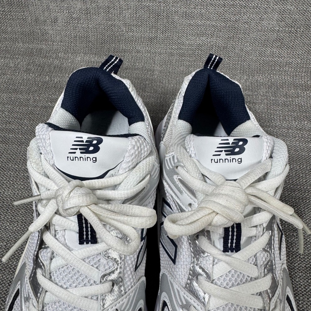 New Balance 530 White Silver Navy Running Sneakers Womens 8 - Picture 11 of 12